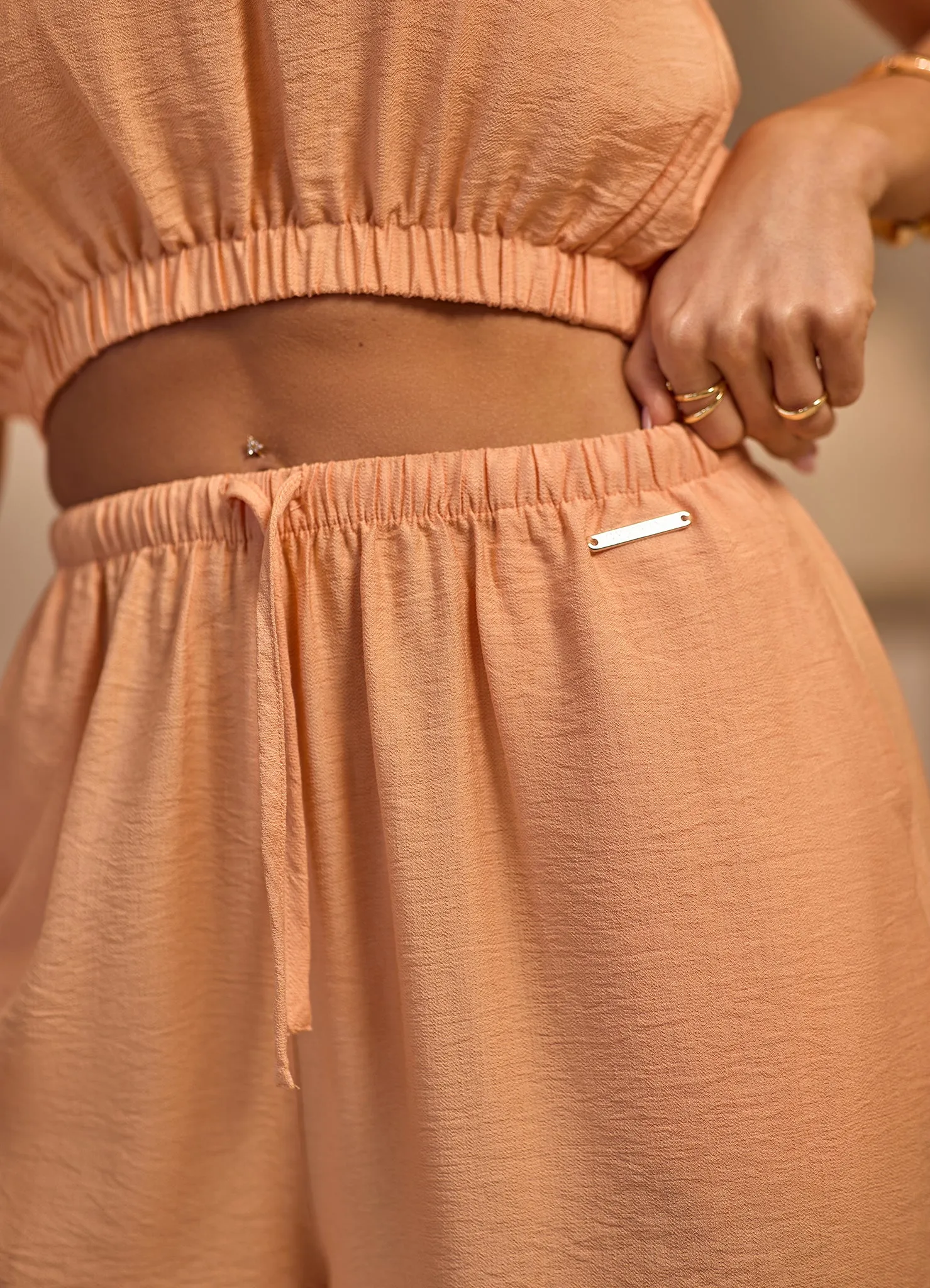 Gym King Signature Woven Trousers Petite - Apricot sold by The Gym King product image thumbnail 4