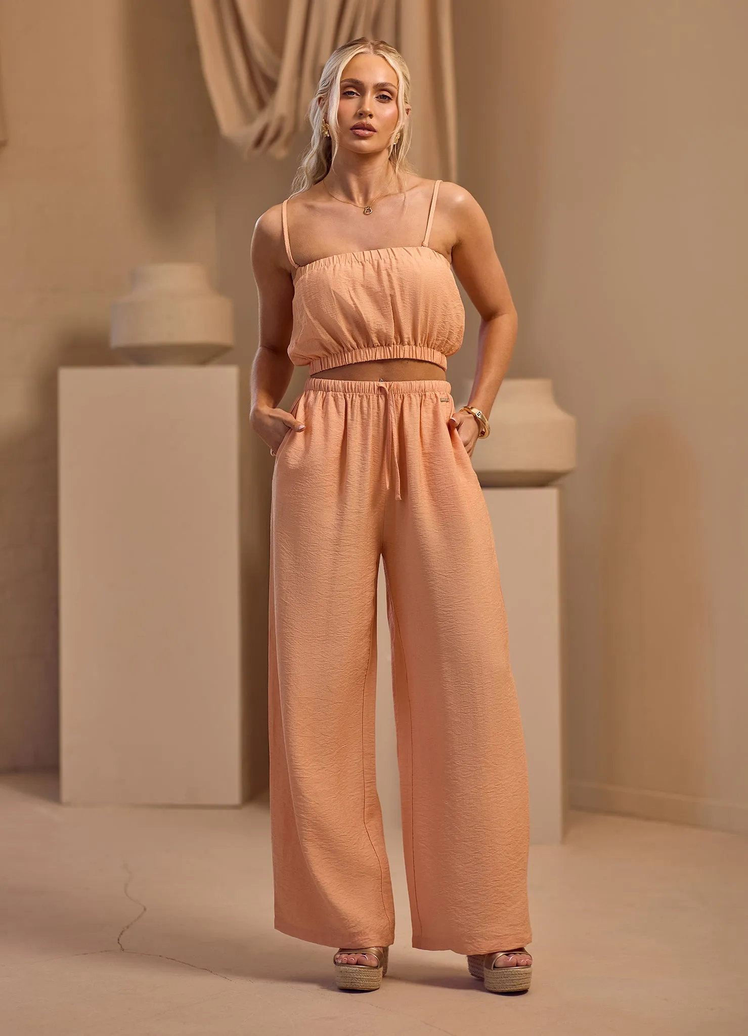 Gym King Signature Woven Trousers - Apricot sold by The Gym King product image thumbnail 5