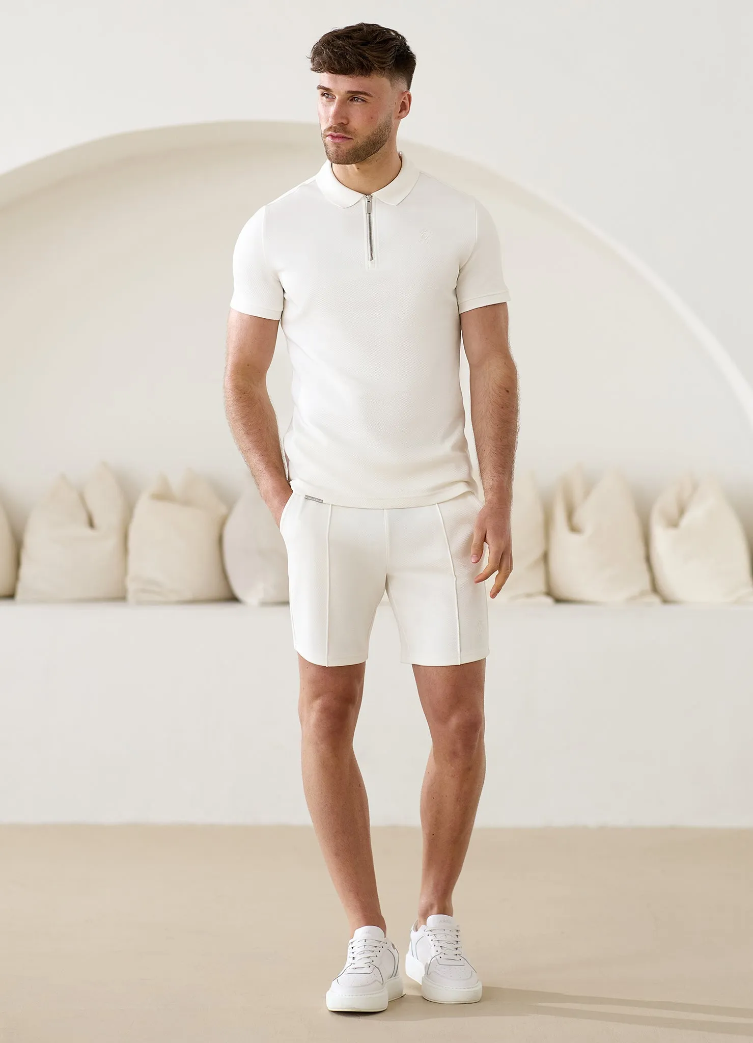 Gym King Portals Texture Polo - Cream sold by The Gym King product image thumbnail 5