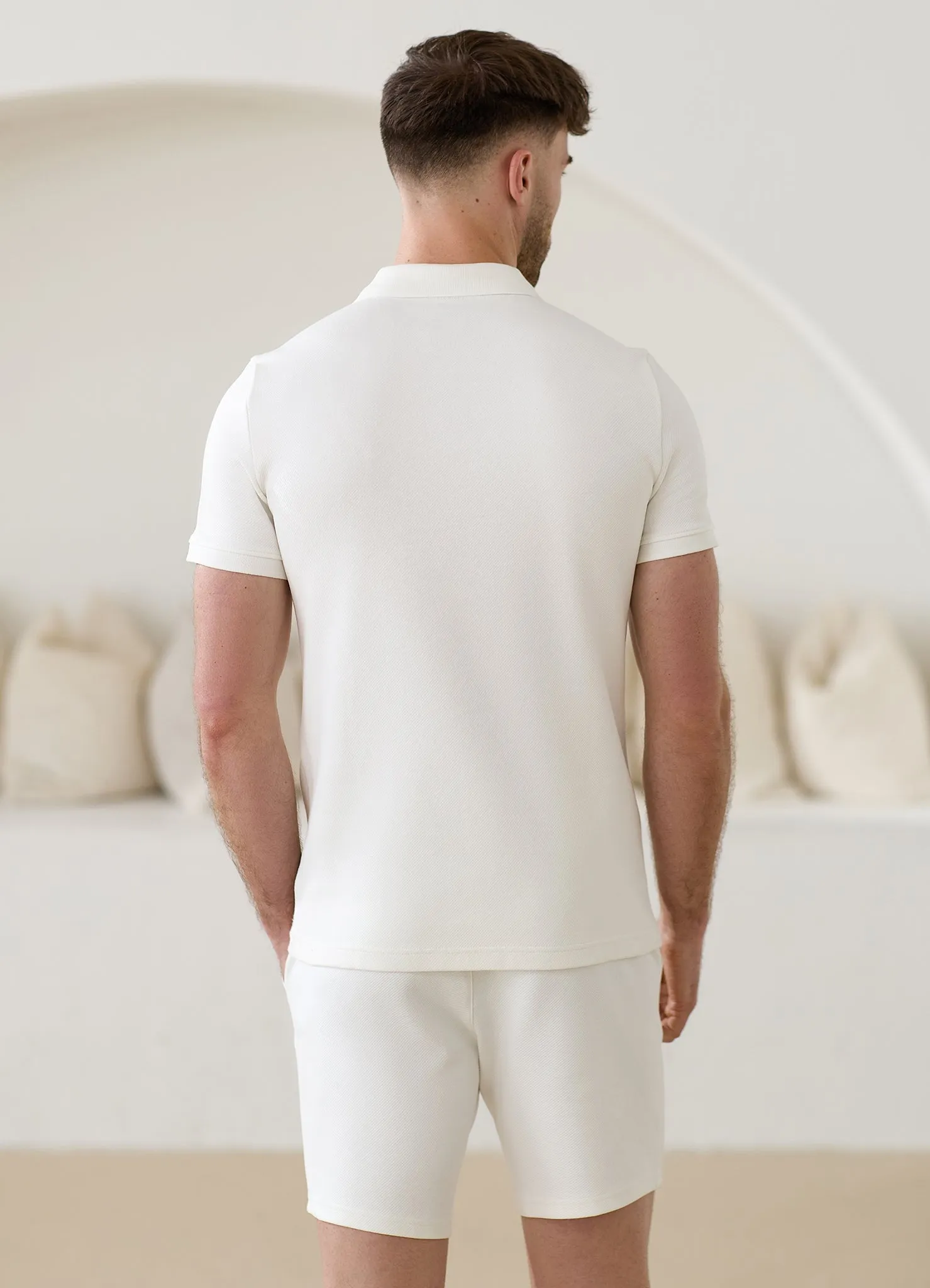 Gym King Portals Texture Polo - Cream sold by The Gym King product image thumbnail 3