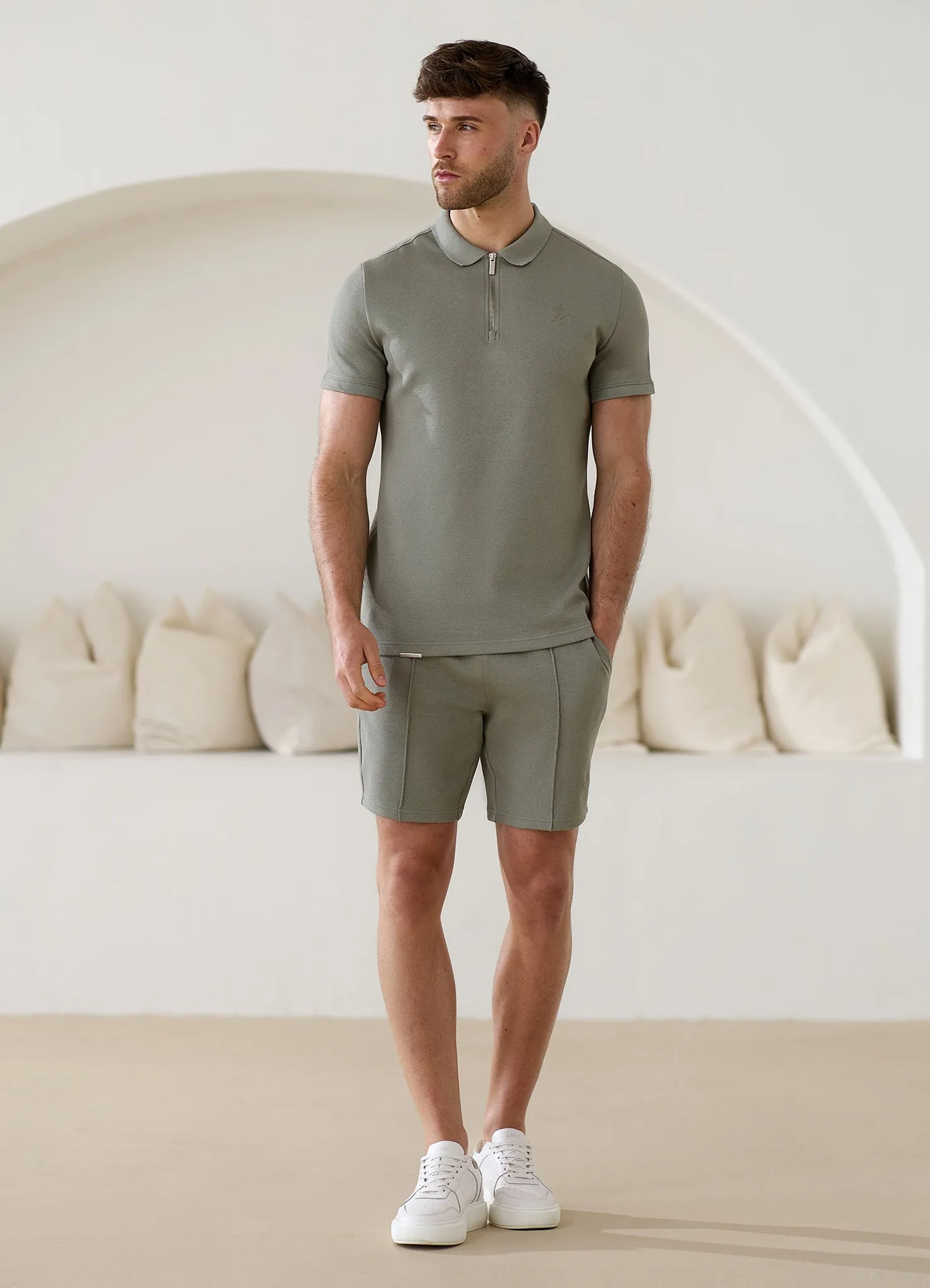 Gym King Portals Texture Short - Soft Khaki sold by The Gym King product image thumbnail 3