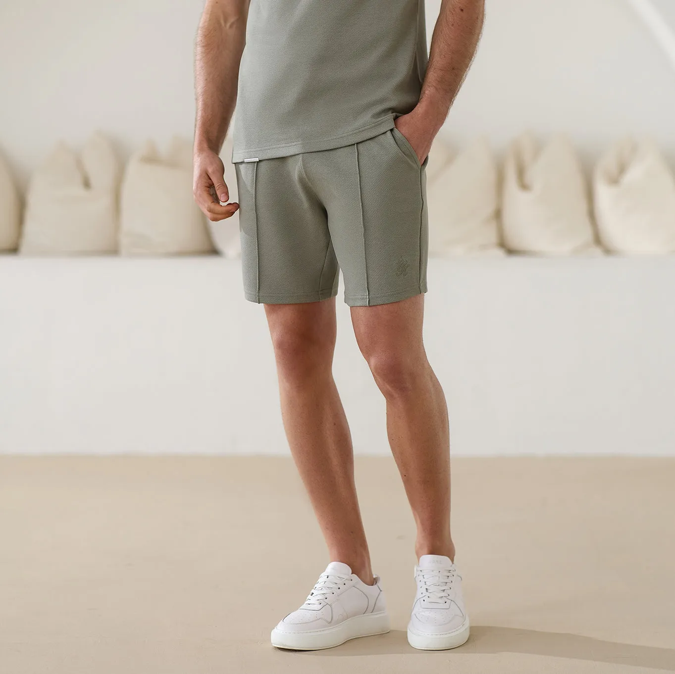 Gym King Portals Texture Short - Soft Khaki sold by The Gym King product image thumbnail 2