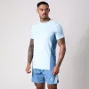 Gym King Flex 2.0 Tee - Iced Aqua/Coastal Blue sold by The Gym King