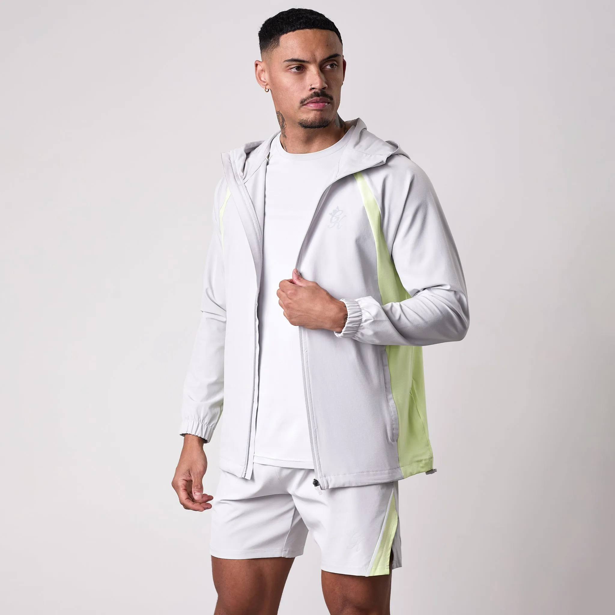 Gym King Flex 2.0 Woven Hood - Light Grey/Sherbet Lime sold by The Gym King product image thumbnail 2