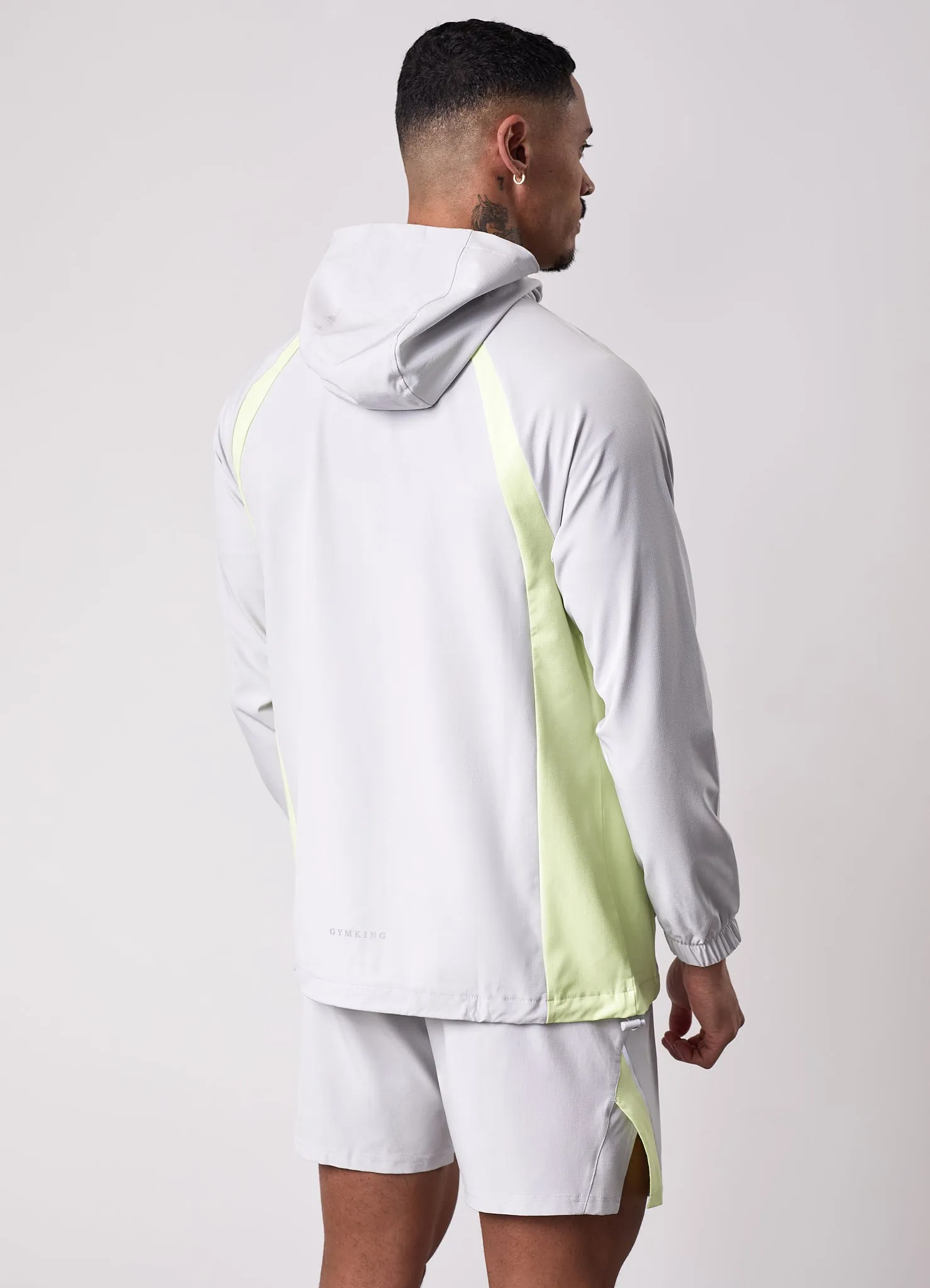 Gym King Flex 2.0 Woven Hood - Light Grey/Sherbet Lime sold by The Gym King product image thumbnail 3