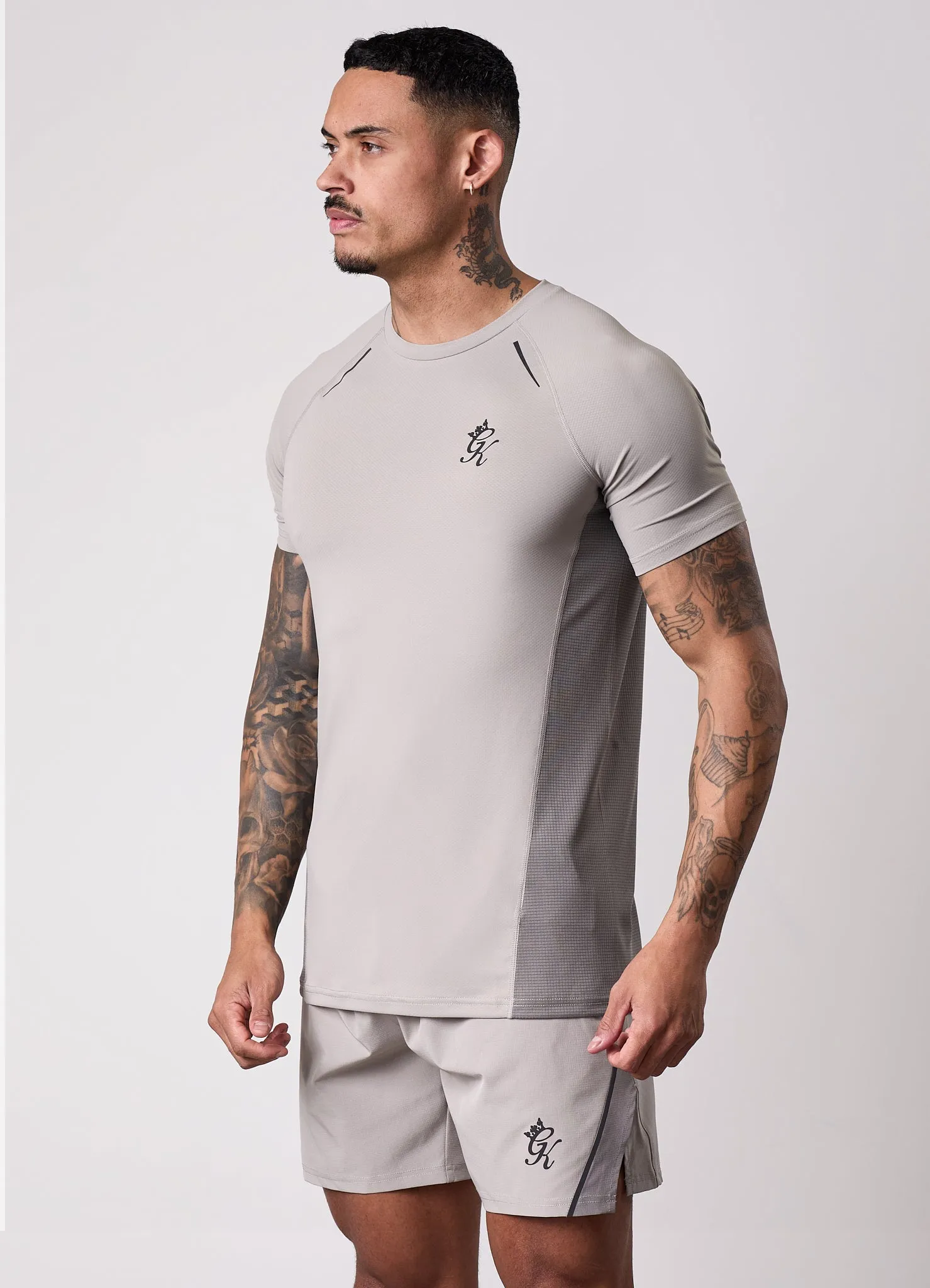 Gym King Flex 2.0 Tee - Storm Grey/Taupe sold by The Gym King
