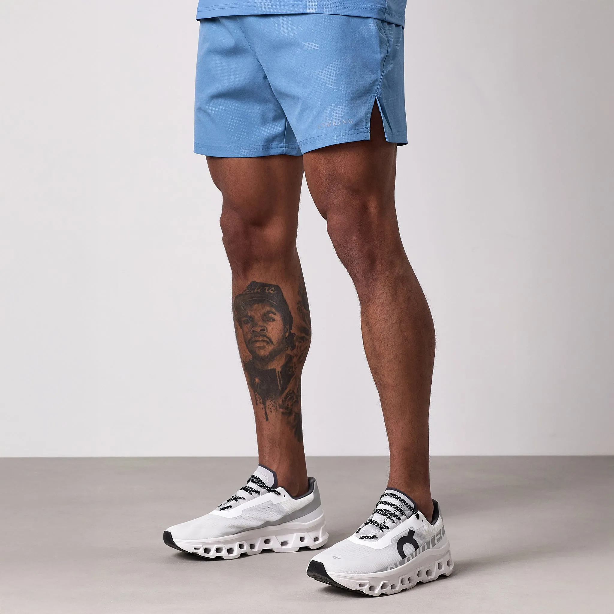 Gym King Debossed Camo Short 5" - Coastal Blue sold by The Gym King product image thumbnail 2
