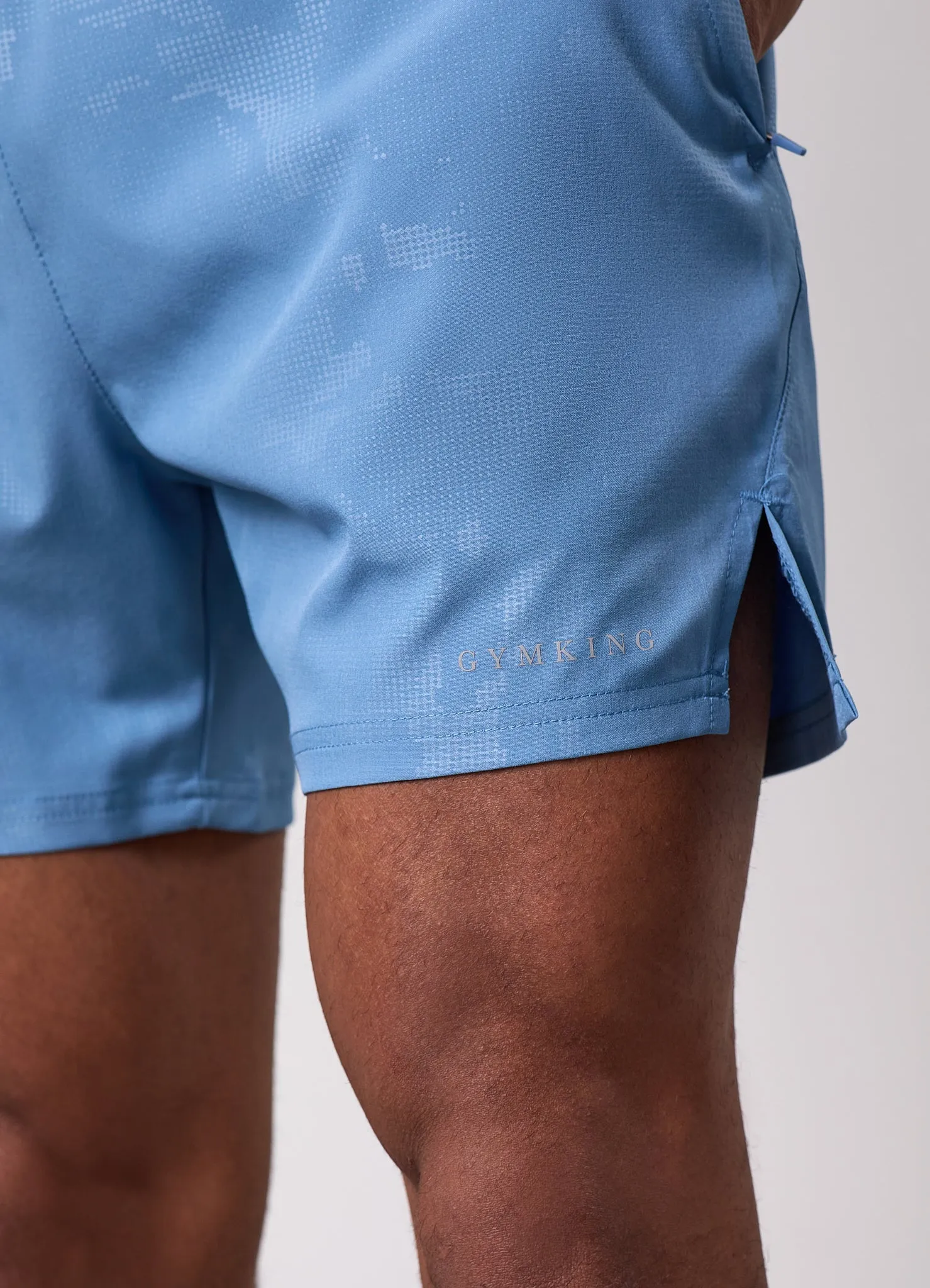 Gym King Debossed Camo Short 5" - Coastal Blue sold by The Gym King product image thumbnail 5