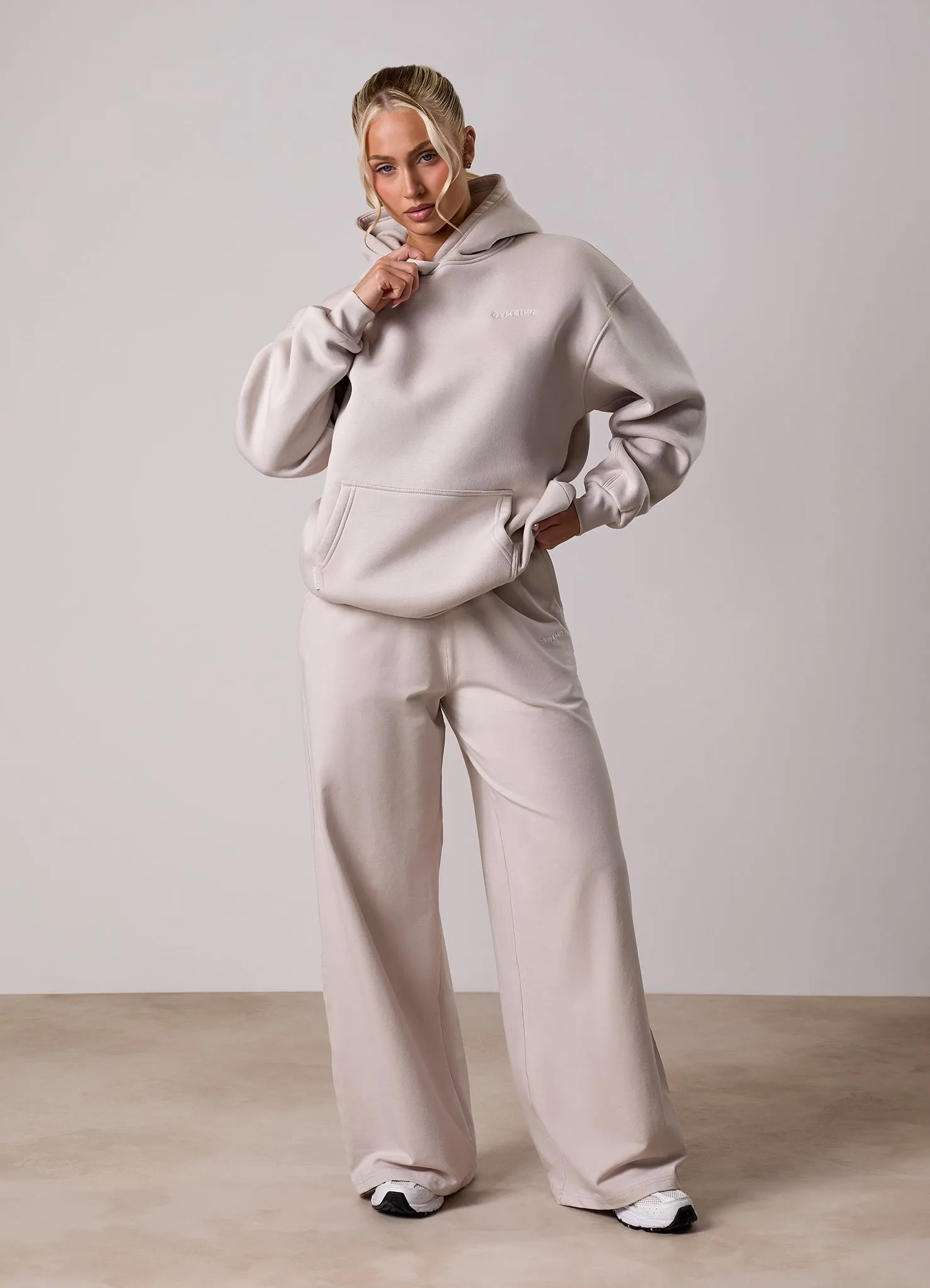 Gym King 365 Relaxed Fit Hood Tracksuit - Pebble sold by The Gym King