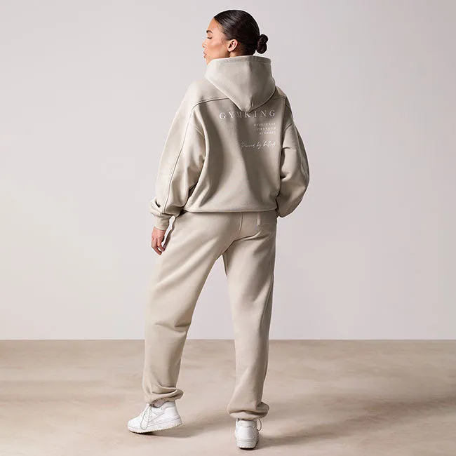 Gym King Define Oversized Hood Tracksuit - Vanilla Brown sold by The Gym King product image thumbnail 2