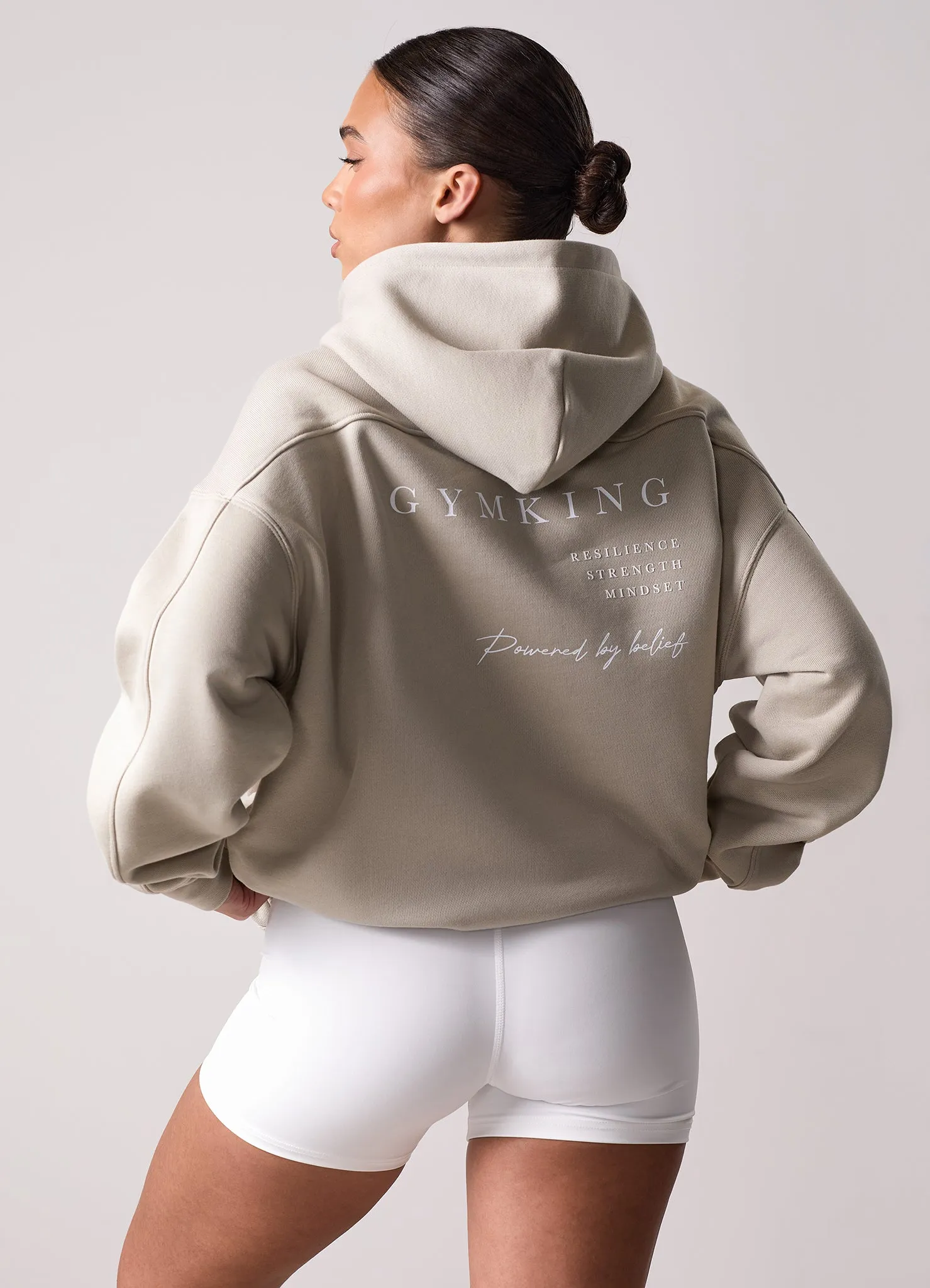 Gym King Define Oversized Hood Tracksuit - Vanilla Brown sold by The Gym King product image thumbnail 5