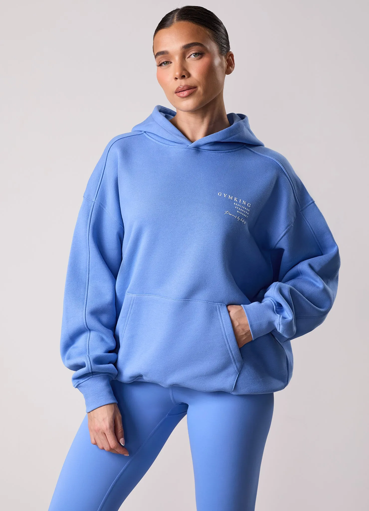 Gym King Define Oversized Hood Tracksuit - Iris Blue sold by The Gym King product image thumbnail 5
