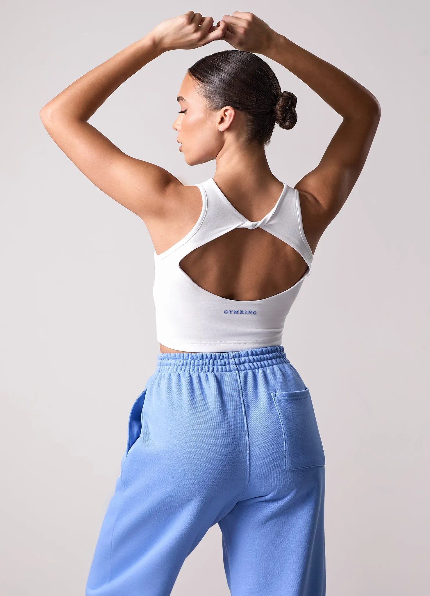 Gym King Define Open Back Vest - White sold by The Gym King