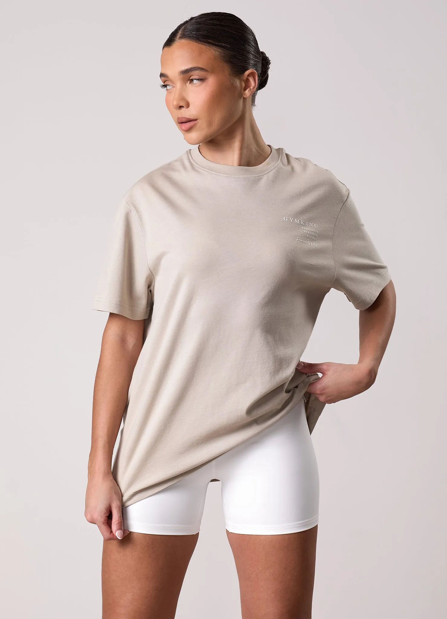 Gym King Define Boyfriend Tee - Vanilla Brown sold by The Gym King product image thumbnail 3