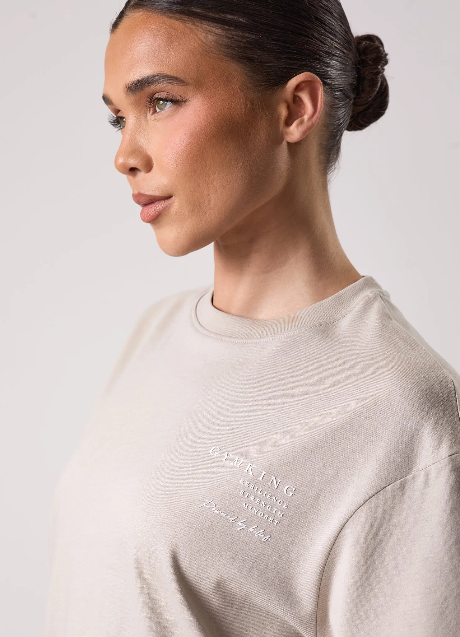 Gym King Define Boyfriend Tee - Vanilla Brown sold by The Gym King product image thumbnail 4