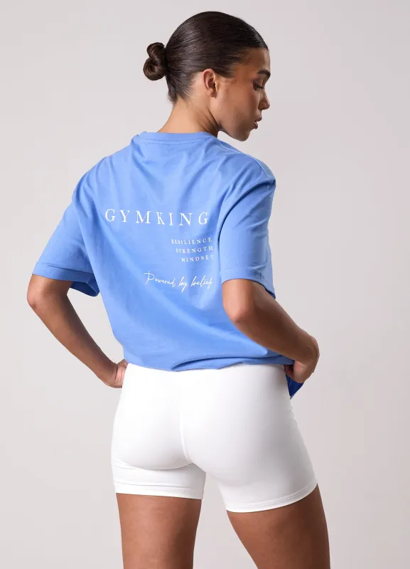 Gym King Define Boyfriend Tee - Blue Iris sold by The Gym King