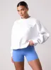 Gym King Define Bungee Hem Crew - White sold by The Gym King