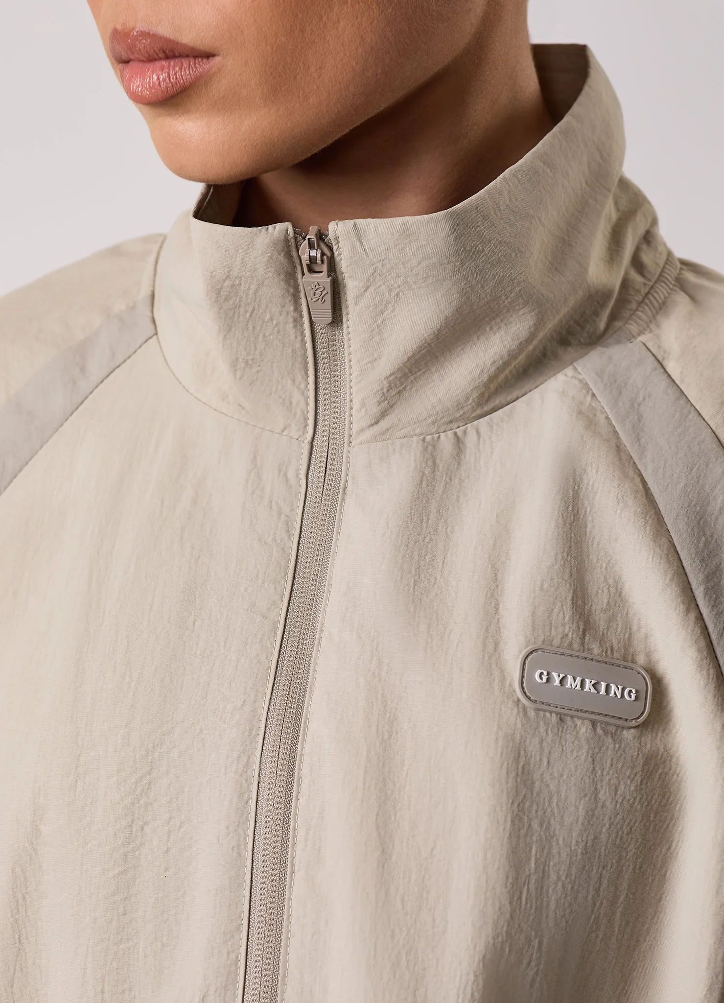 Gym King Track Woven Jacket - Vanilla Brown sold by The Gym King product image thumbnail 4