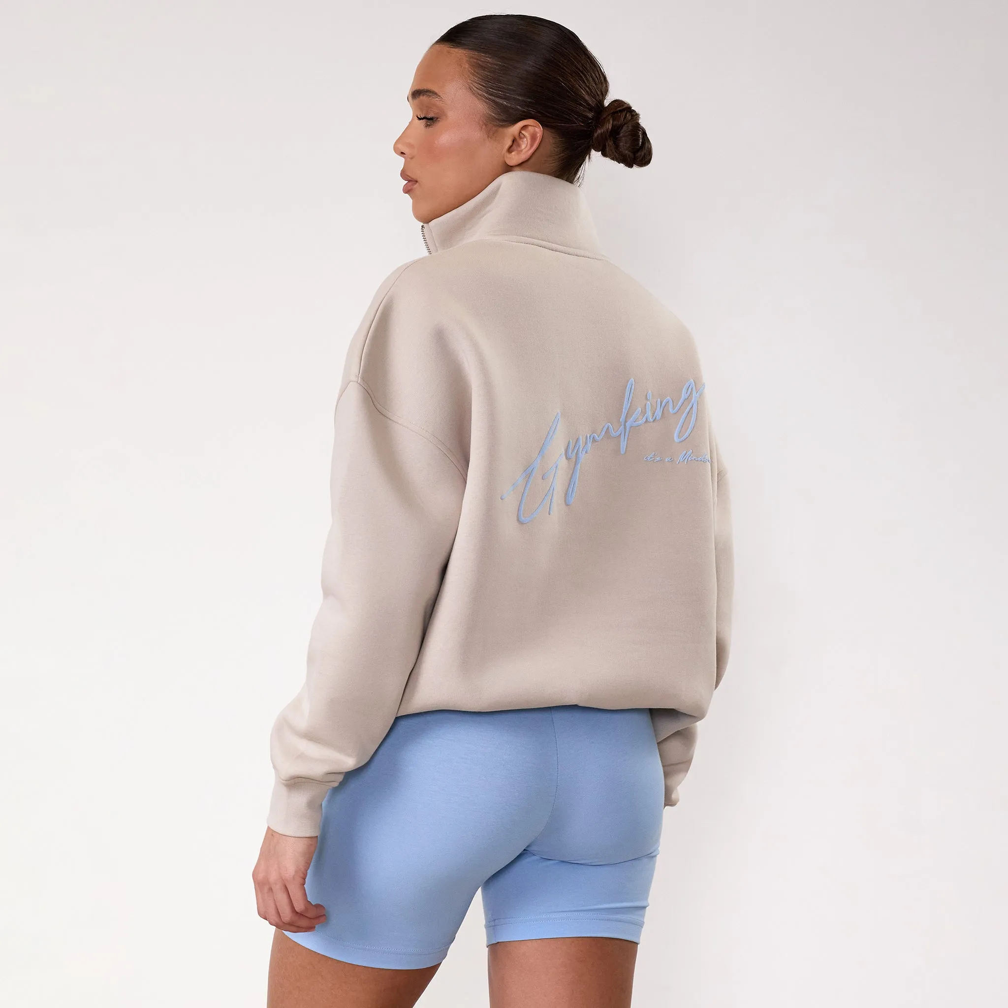 Gym King Script Mindset Funnel - Light Stone/Sky Blue sold by The Gym King product image thumbnail 2