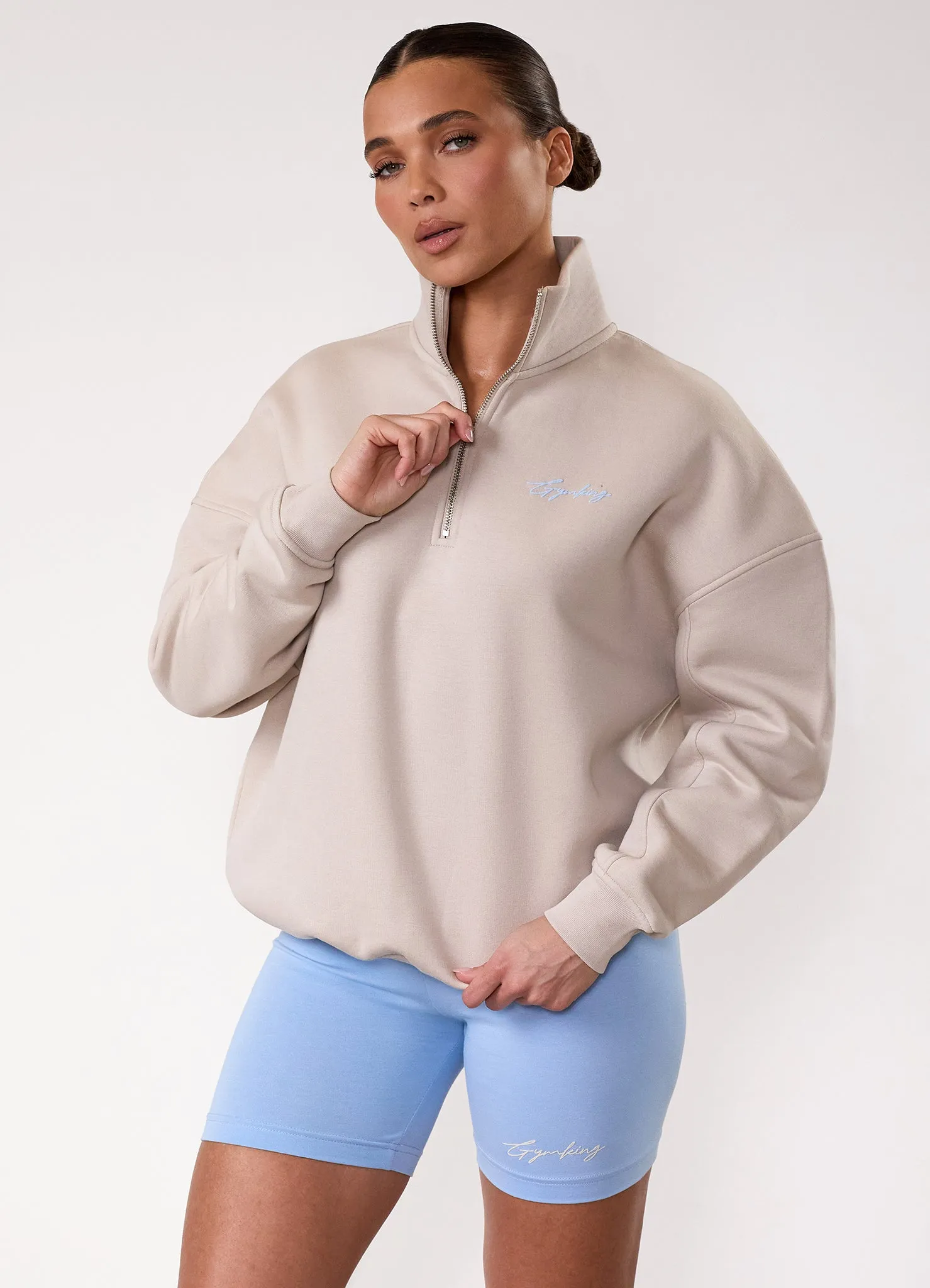 Gym King Script Mindset Funnel - Light Stone/Sky Blue sold by The Gym King product image thumbnail 5