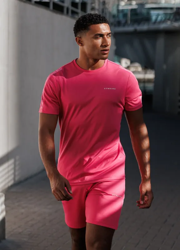 Gym King Core Plus Poly 2.0 Tee - Raspberry sold by The Gym King