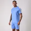 Gym King Core Plus Poly 2.0 Tee - Provence Blue/White sold by The Gym King