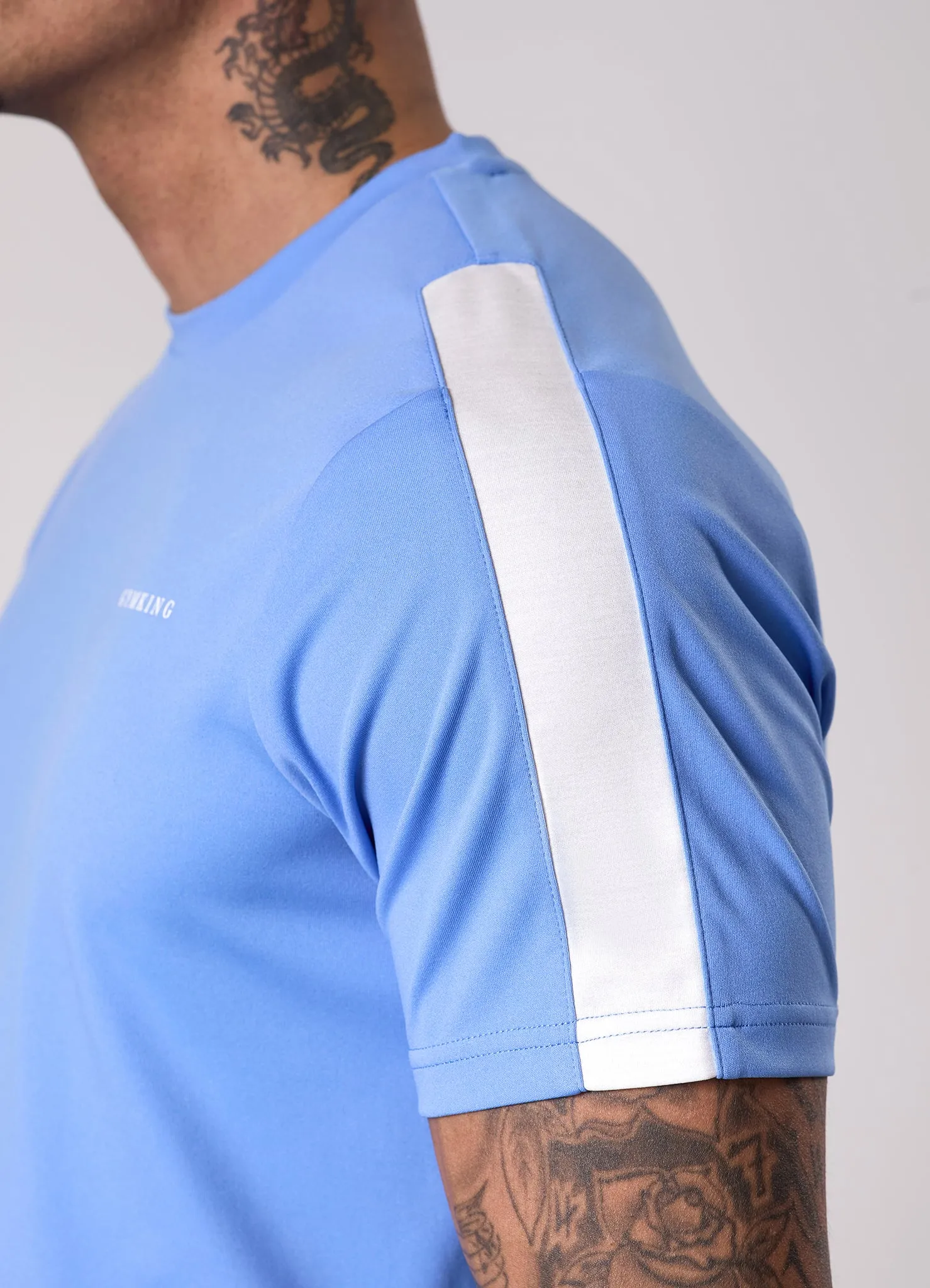 Gym King Core Plus Poly 2.0 Tee - Provence Blue/White sold by The Gym King product image thumbnail 4