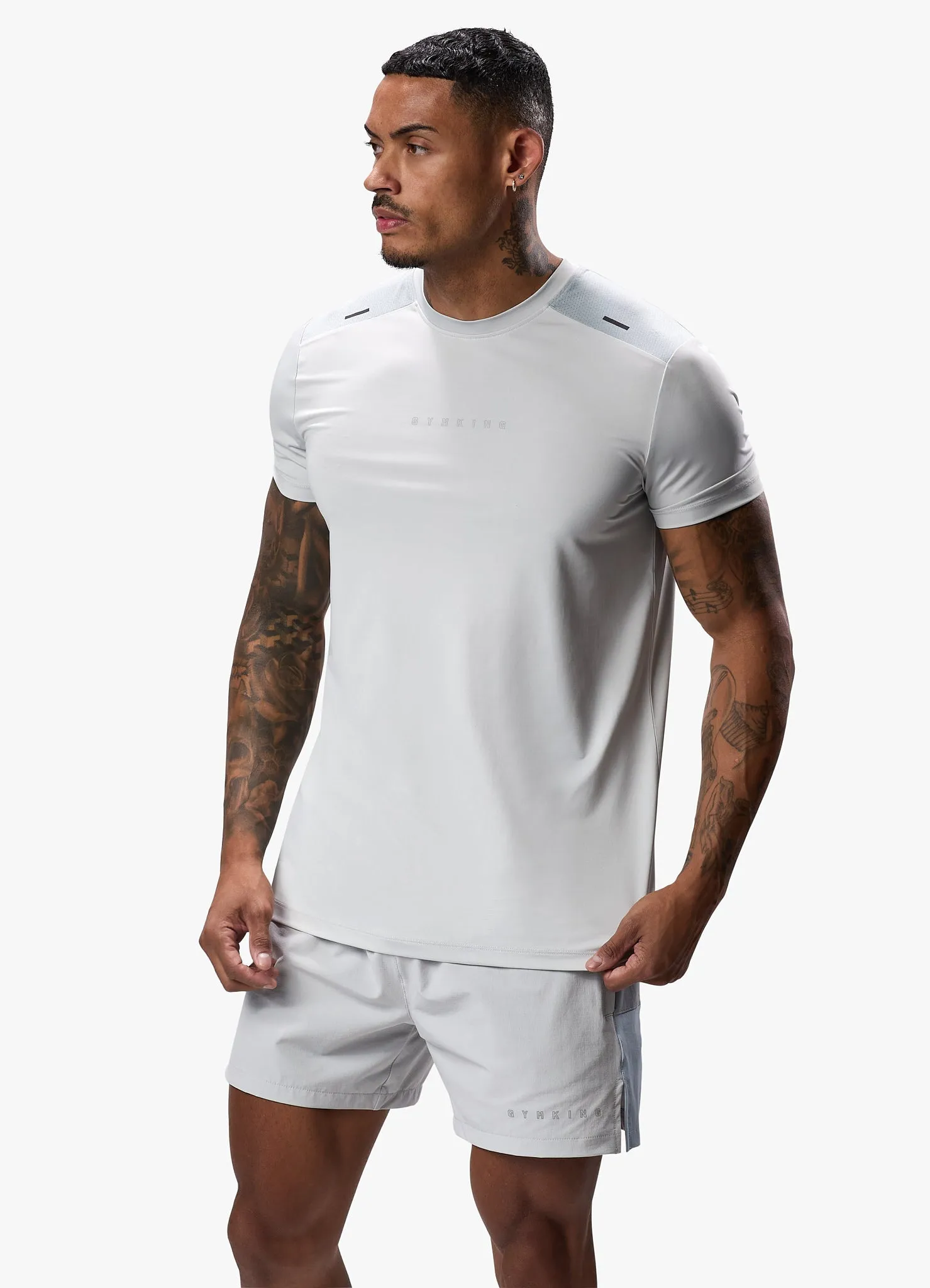 Gym King React Tee - Light Grey sold by The Gym King product image thumbnail 3