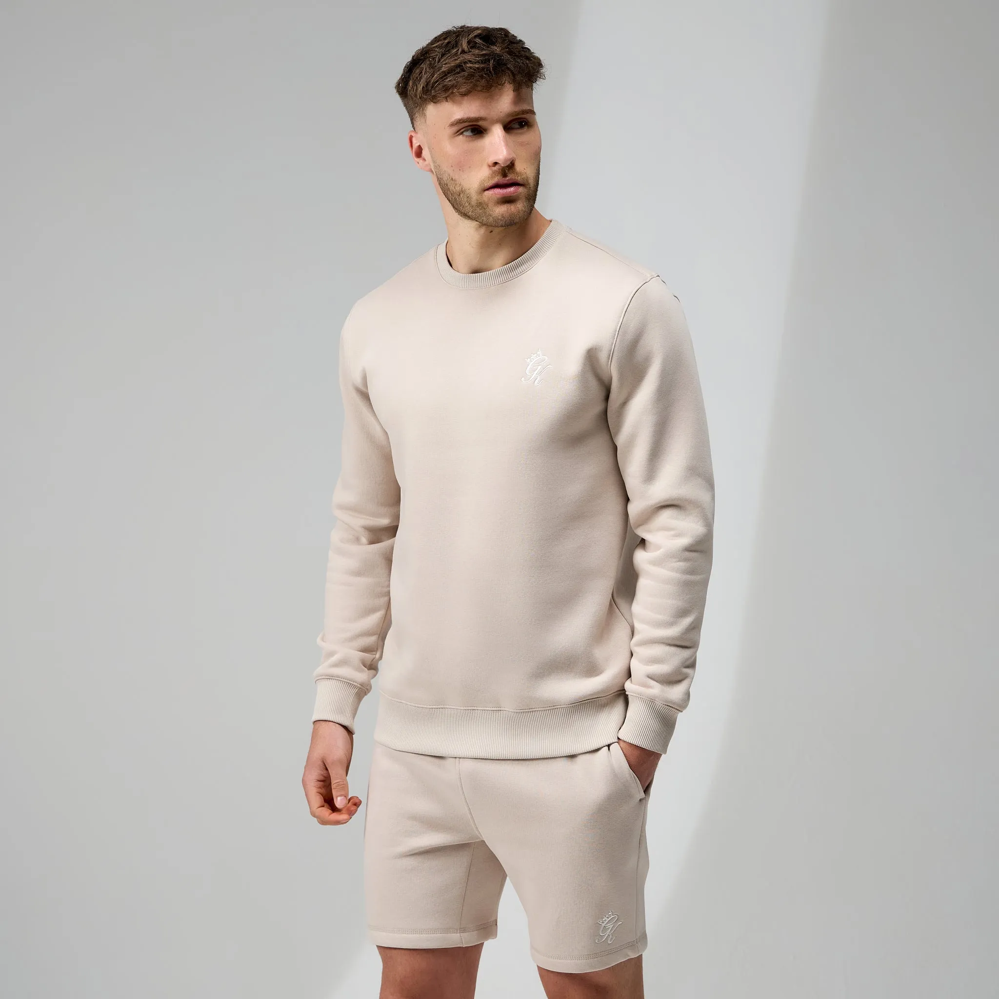 Gym King Fundamental Fleece Crew - Light Stone sold by The Gym King product image thumbnail 2