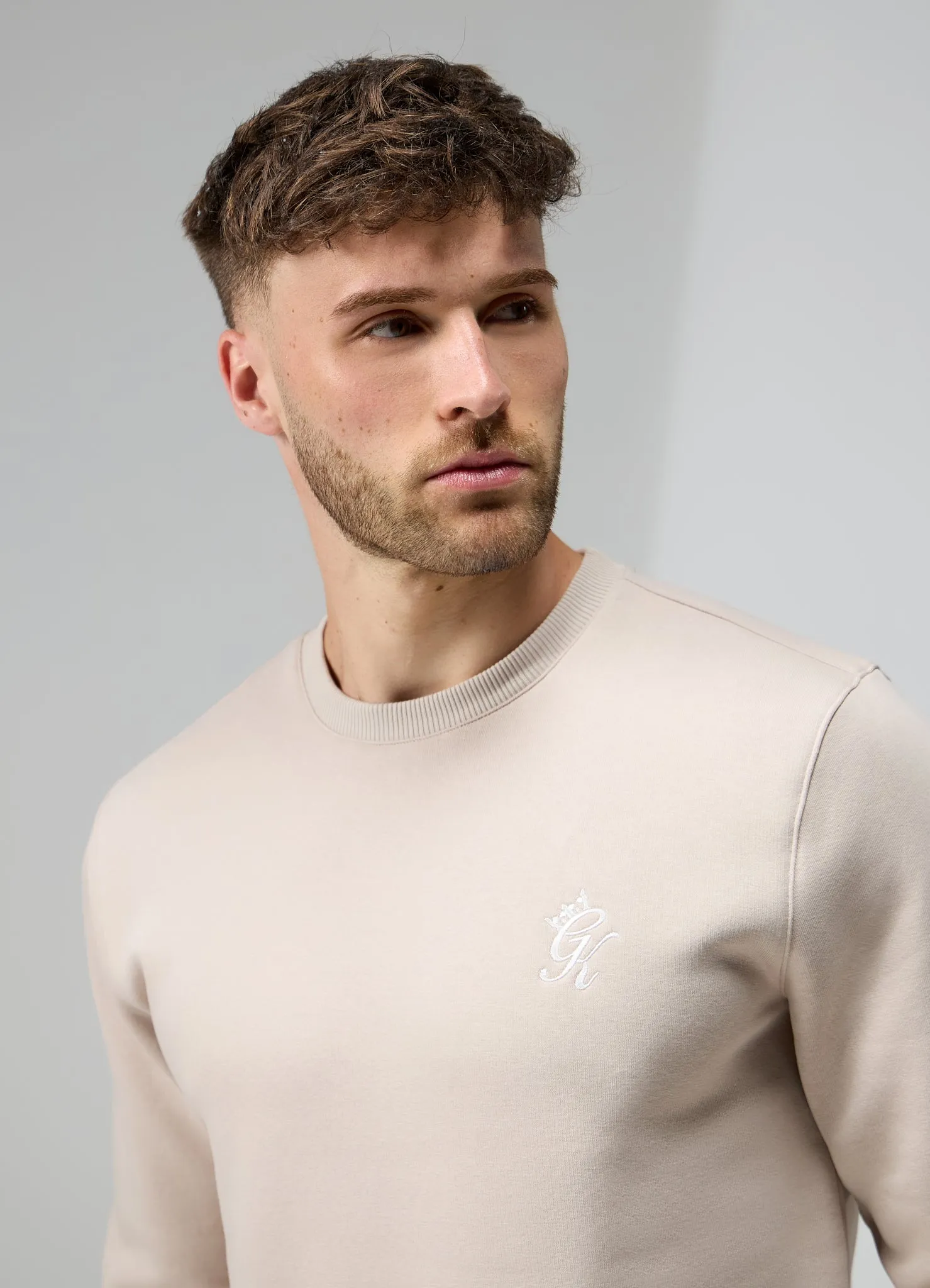 Gym King Fundamental Fleece Crew - Light Stone sold by The Gym King product image thumbnail 4