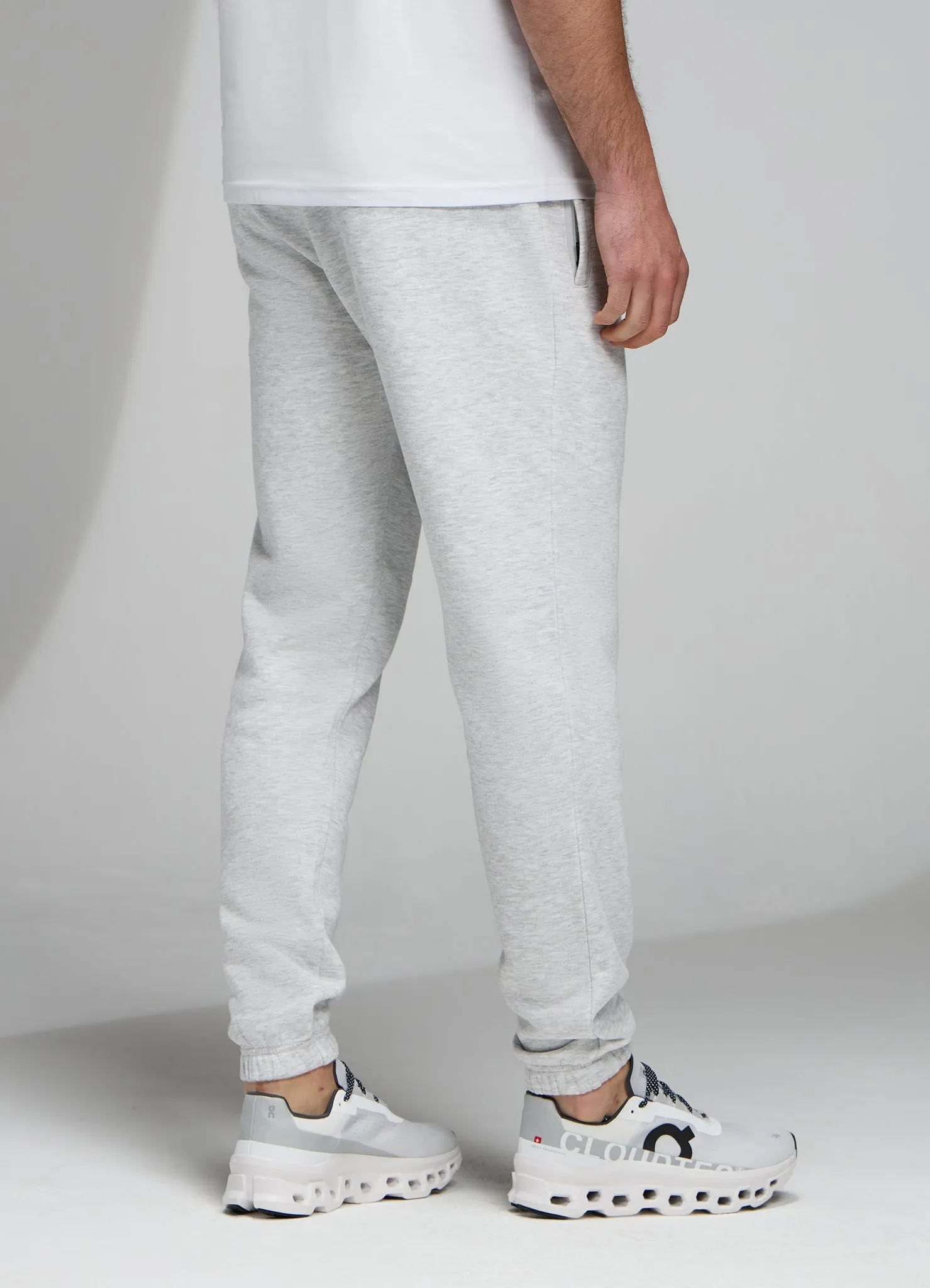 Gym King Established Relaxed Fit Jogger - Snow Marl sold by The Gym King product image thumbnail 3