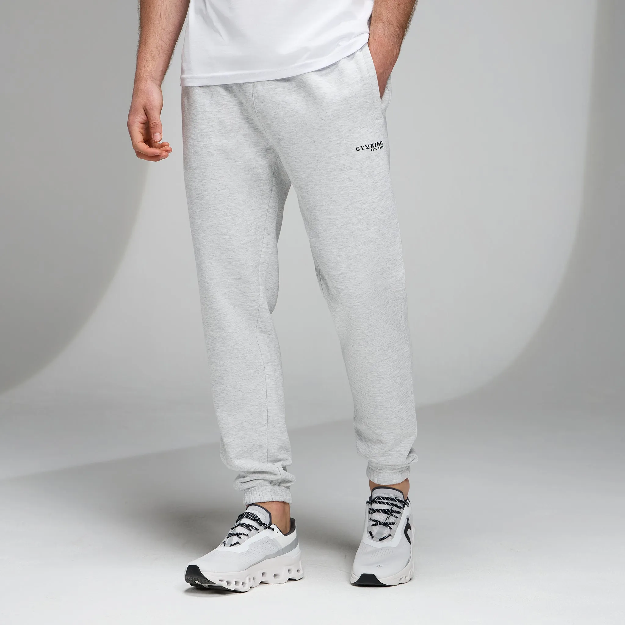 Gym King Established Relaxed Fit Jogger - Snow Marl sold by The Gym King product image thumbnail 2