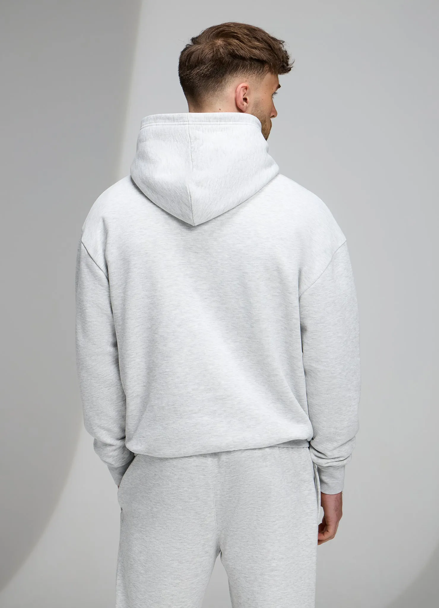 Gym King Established Relaxed Fit Hood - Snow Marl sold by The Gym King product image thumbnail 4