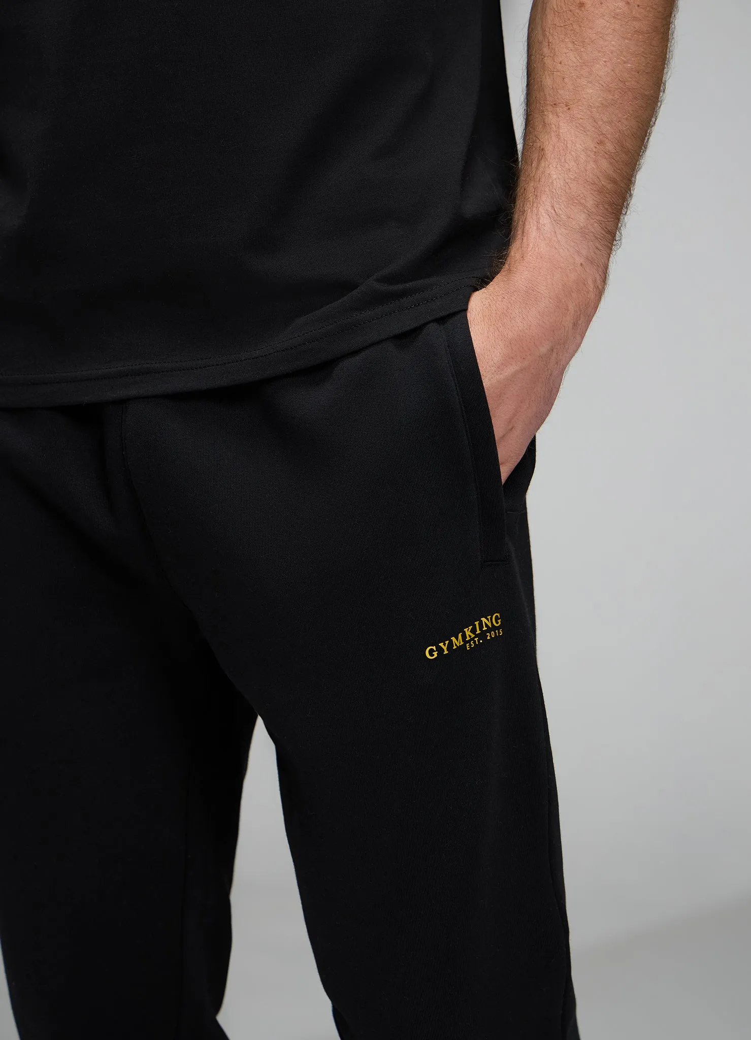 Gym King Established Relaxed Fit Jogger - Black/Gold sold by The Gym King product image thumbnail 4