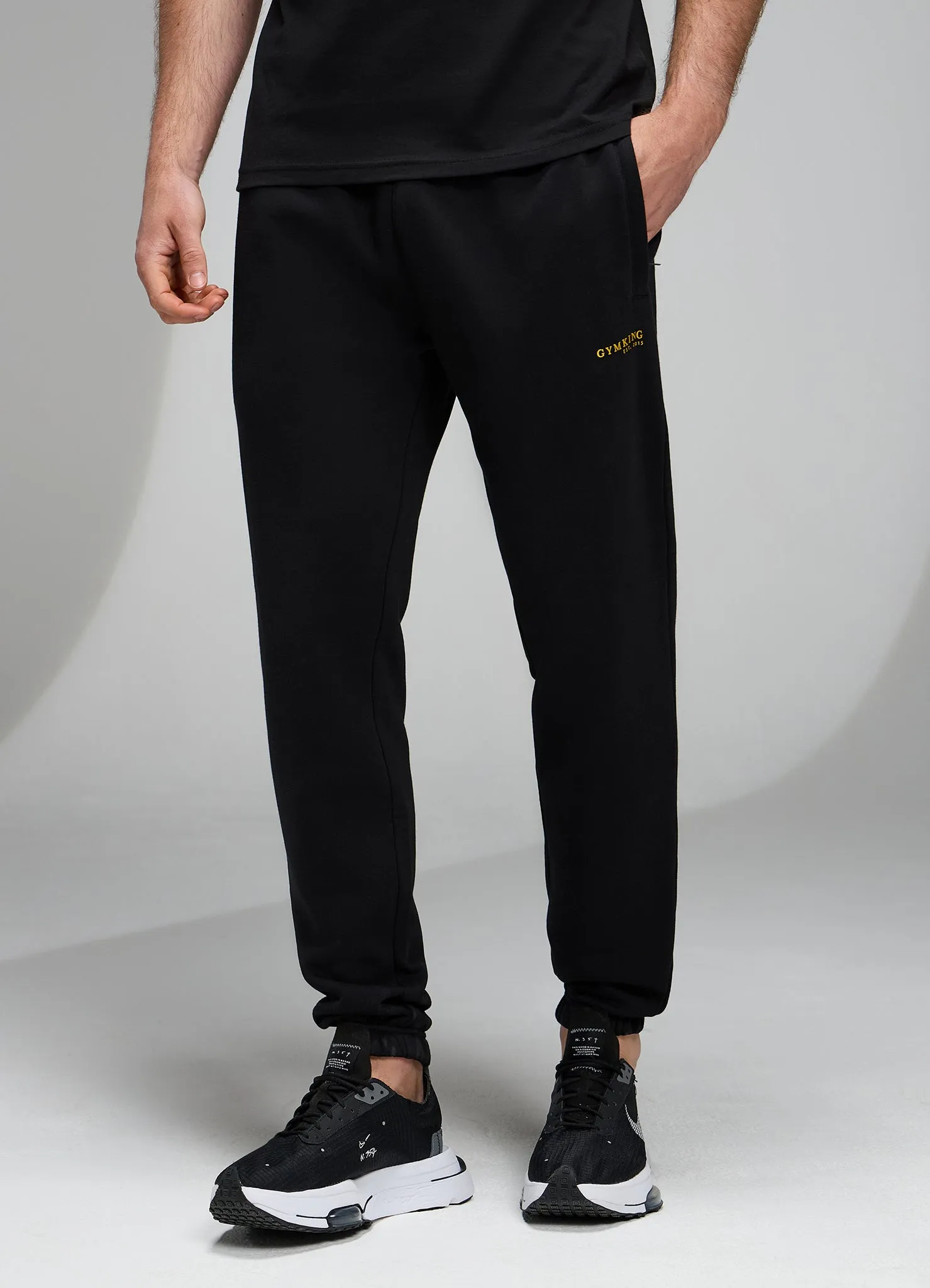 Gym King Established Relaxed Fit Jogger - Black/Gold sold by The Gym King