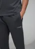 Gym King Established Relaxed Fit Jogger - Pewter/White sold by The Gym King