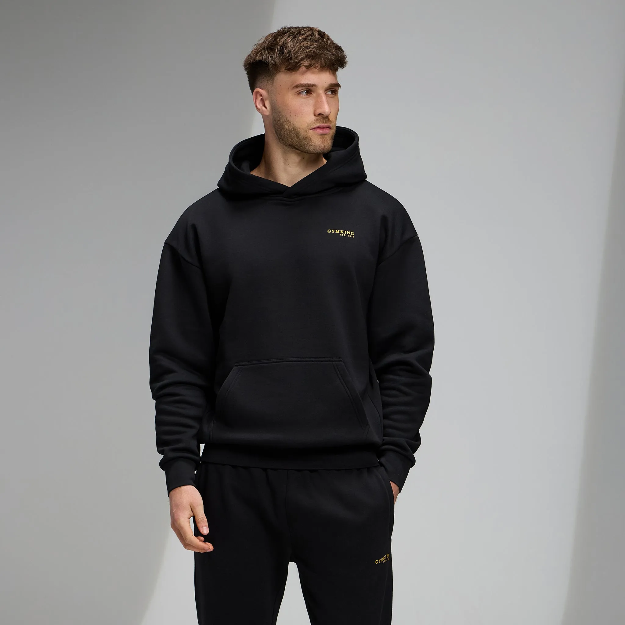 Gym King Established Relaxed Fit Hoodie - Black/Gold sold by The Gym King product image thumbnail 2