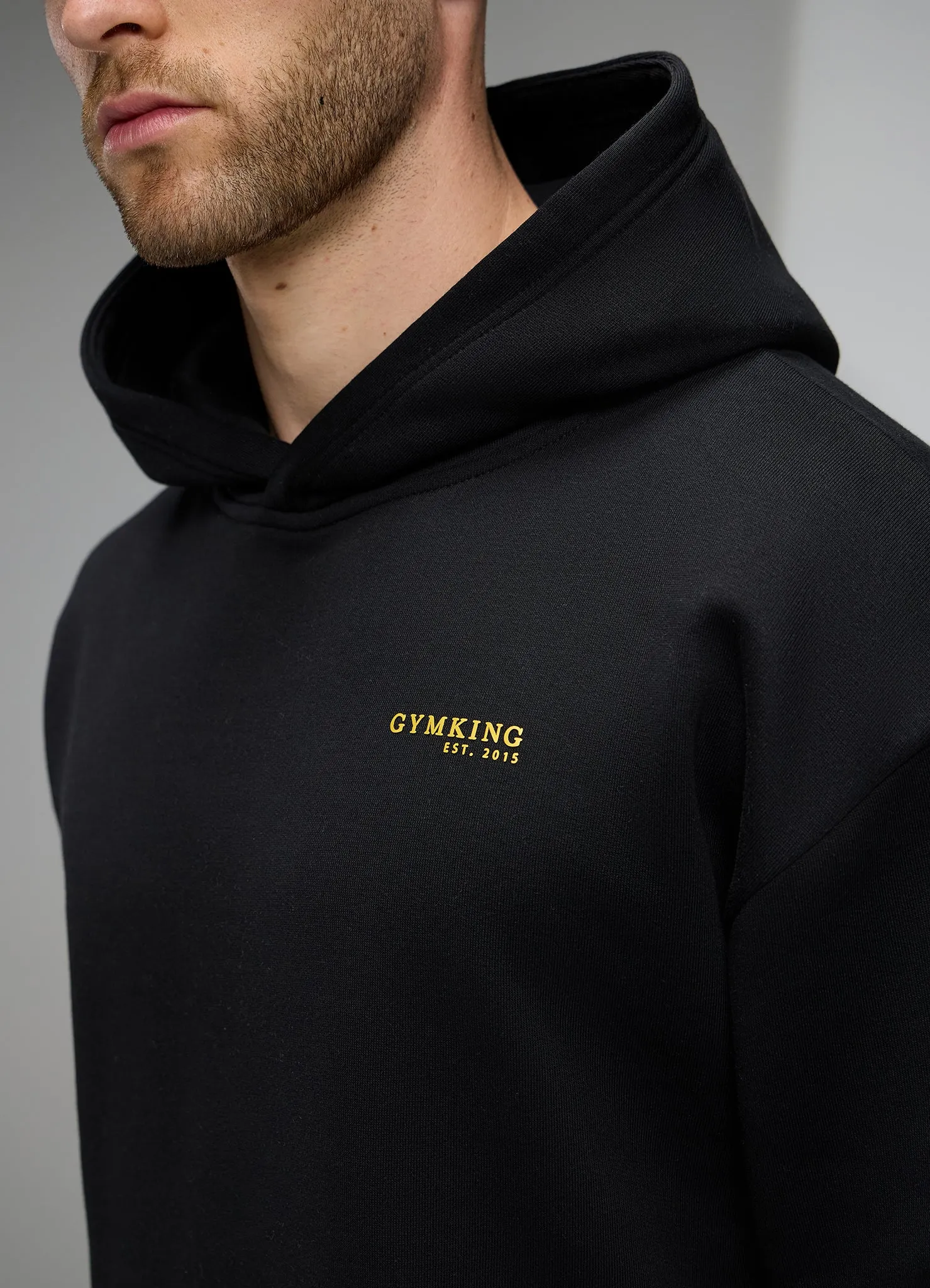 Gym King Established Relaxed Fit Hoodie - Black/Gold sold by The Gym King product image thumbnail 4