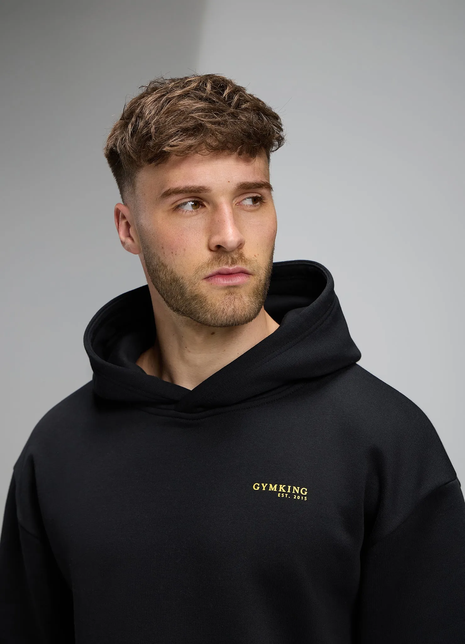 Gym King Established Relaxed Fit Hoodie - Black/Gold sold by The Gym King product image thumbnail 3