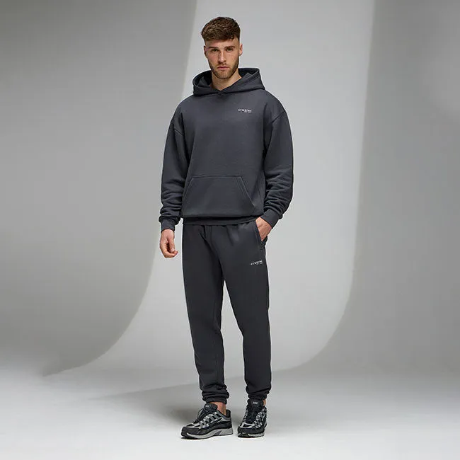 Gym King Established Relaxed Fit Tracksuit - Pewter/White sold by The Gym King product image thumbnail 2
