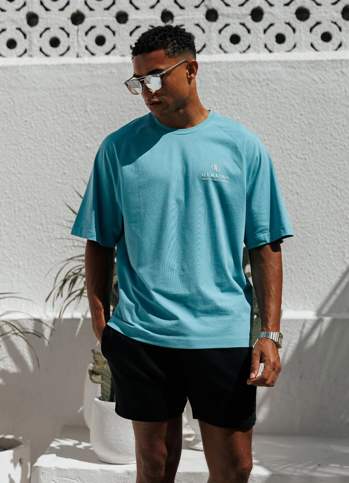 Gym King Focus Relaxed Fit Tee - Aquatic Blue sold by The Gym King product image thumbnail 3