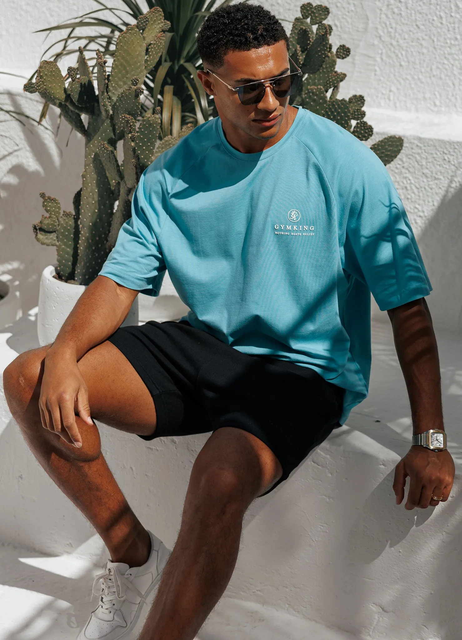 Gym King Focus Relaxed Fit Tee - Aquatic Blue sold by The Gym King product image thumbnail 5
