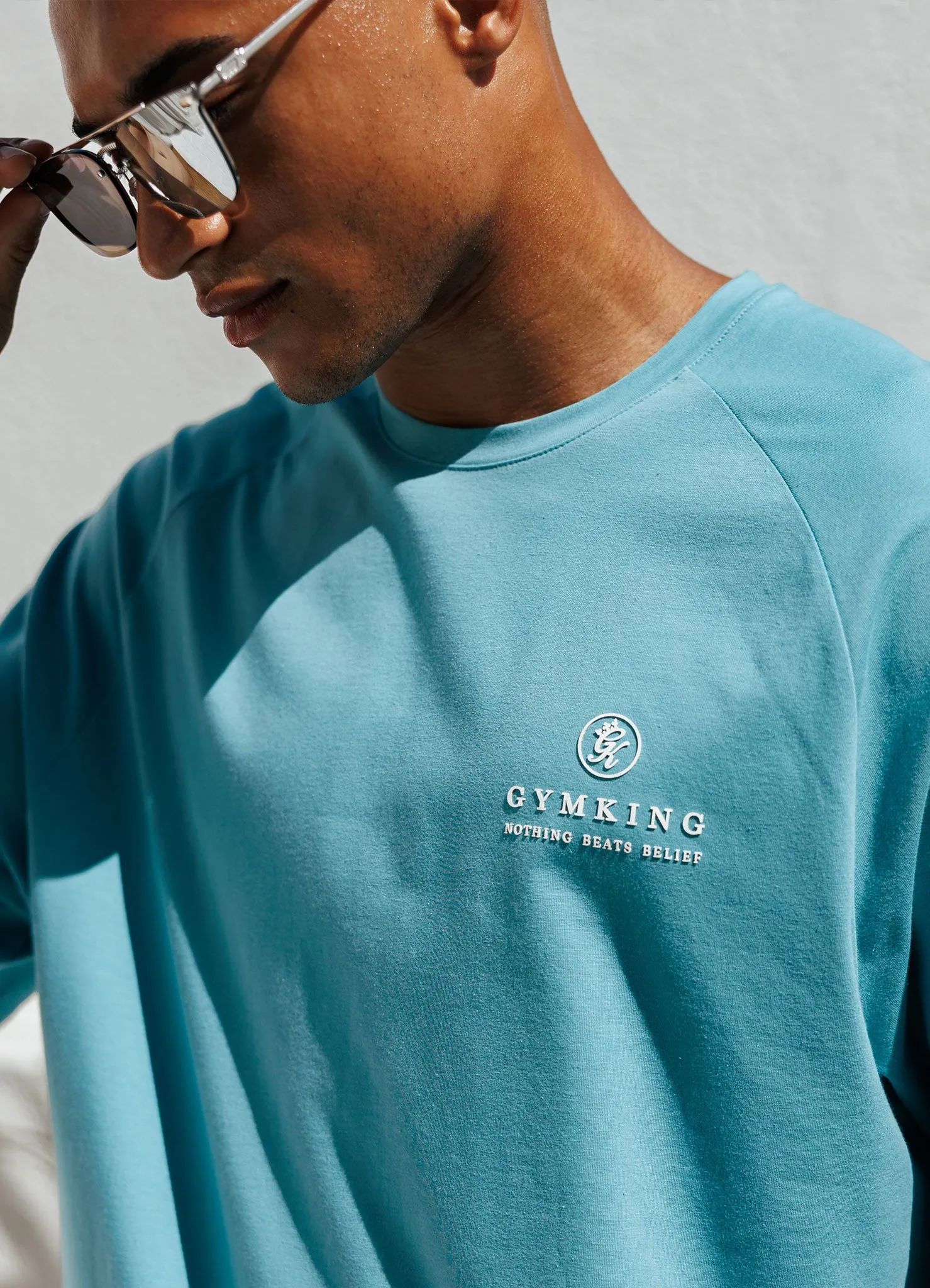 Gym King Focus Relaxed Fit Tee - Aquatic Blue sold by The Gym King product image thumbnail 4