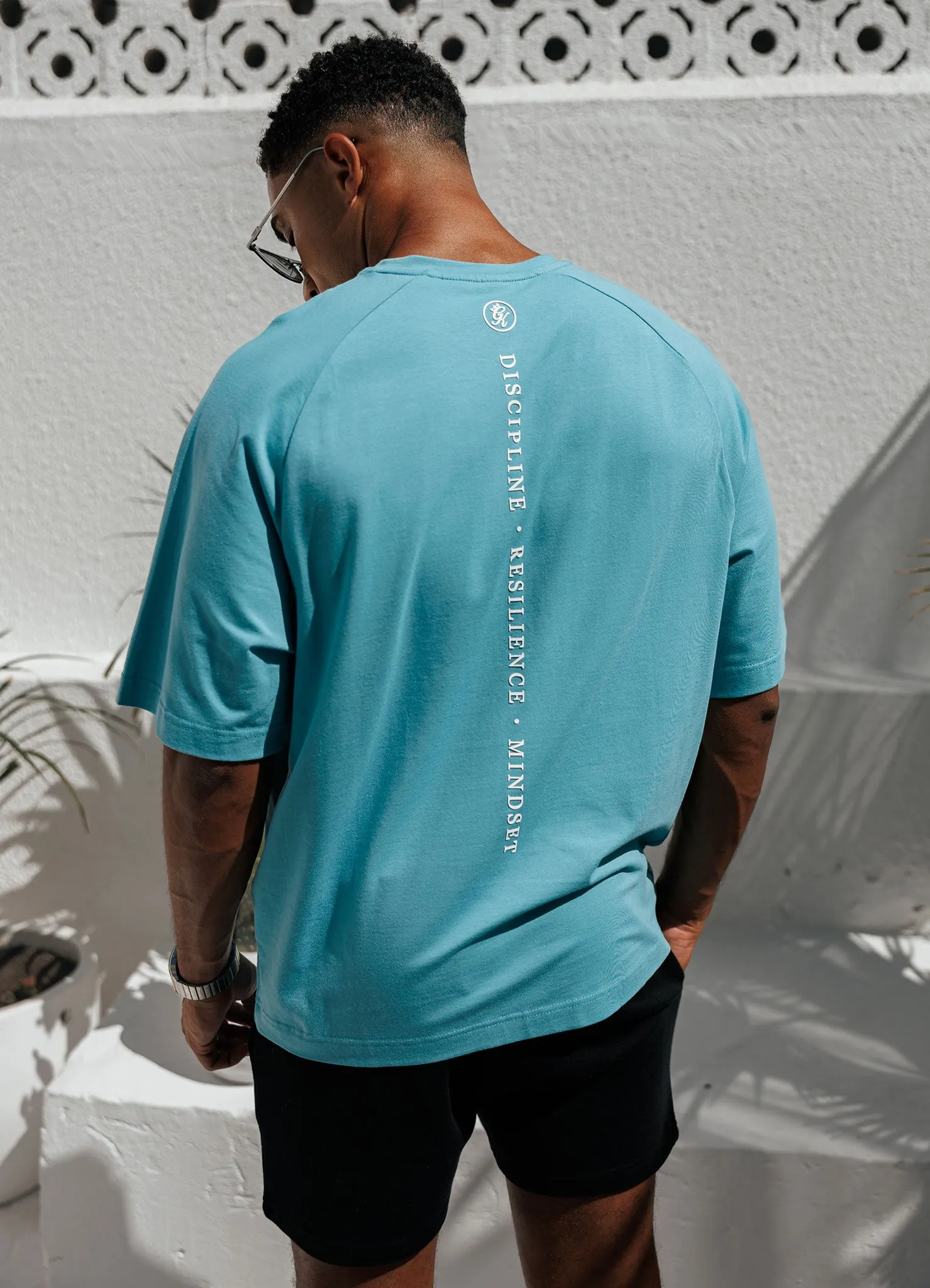 Gym King Focus Relaxed Fit Tee - Aquatic Blue sold by The Gym King