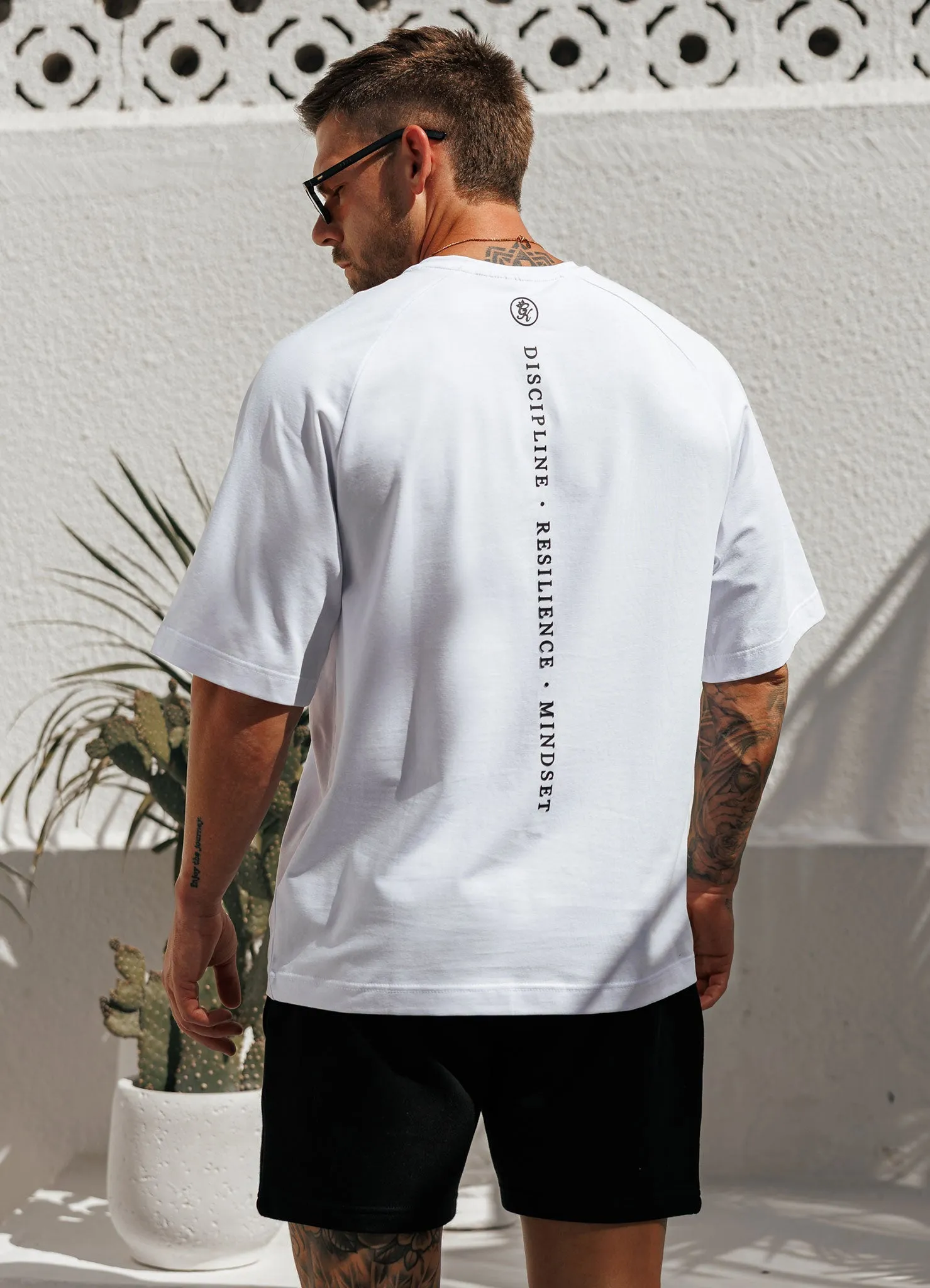 Gym King Focus Relaxed Fit Tee - White sold by The Gym King