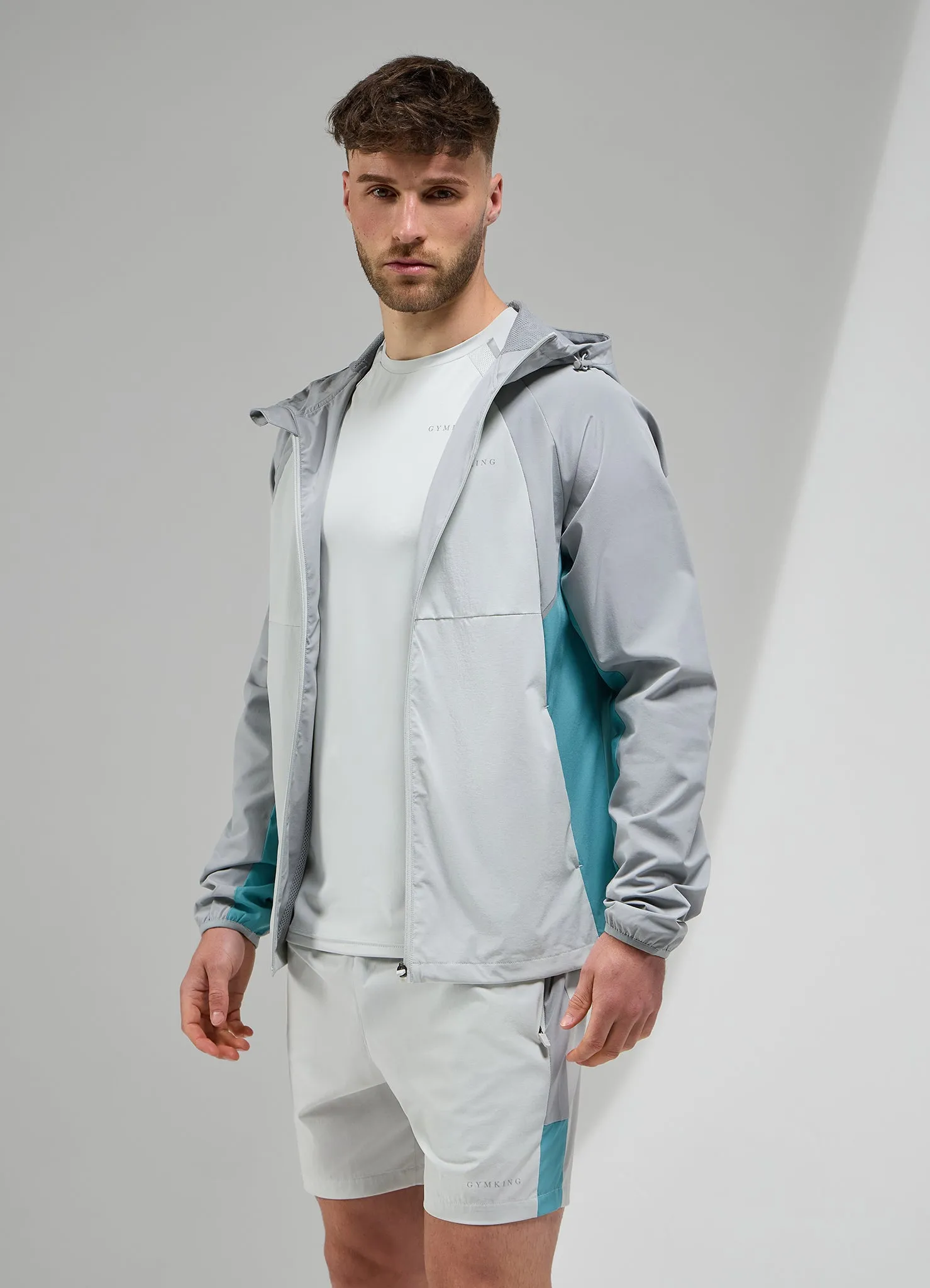 Gym King Focus Tracksuit Hood - Light Grey/Urban Grey sold by The Gym King