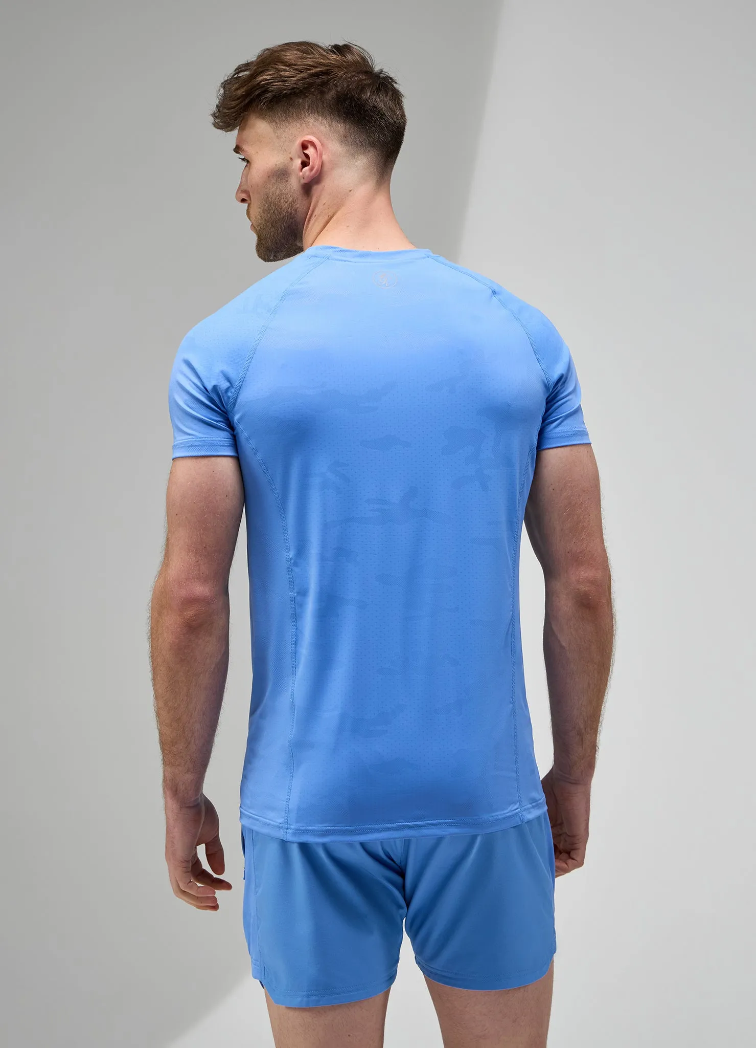 Gym King Focus Camo Knit Tee - Blue Iris sold by The Gym King product image thumbnail 4