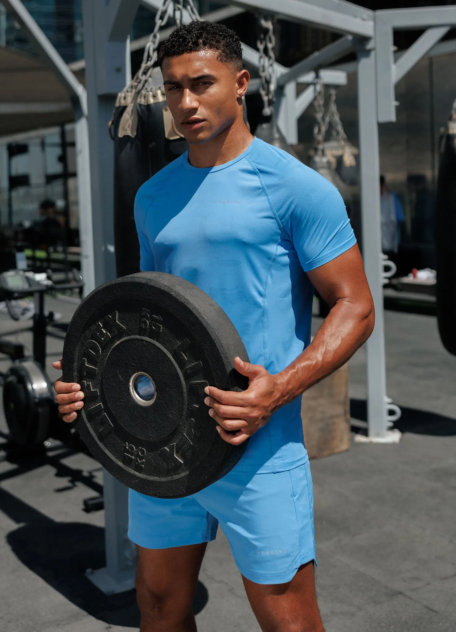 Gym King Focus Camo Knit Tee - Blue Iris sold by The Gym King product image thumbnail 3