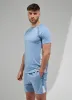 Gym King Focus Woven Tee - Dusk Blue/White sold by The Gym King