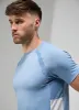 Gym King Focus Woven Tee - Dusk Blue/White sold by The Gym King